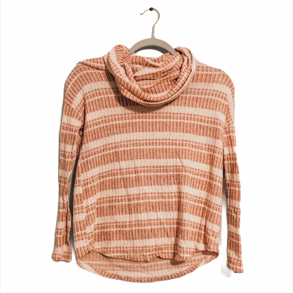 🌺3/$15 Love Zoe Striped Cowl Neck Sweater!